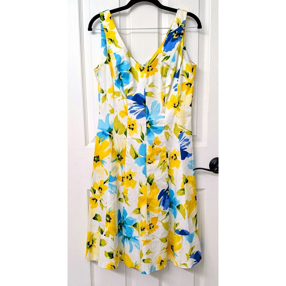 Lauren Ralph Lauren A Line Midi Floral Sleeveless Classic Chic Dress | SZ 6